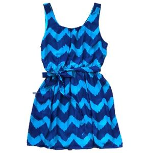 Blue & Turquoise Chevron Dress